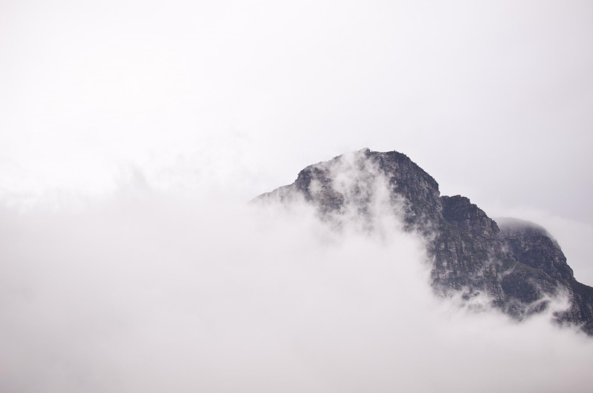 Misty mountaintop