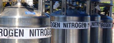 canisters of nitrogen gas