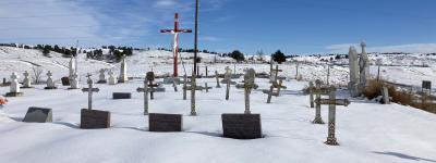 Burial ground at Red Cloud Indian School in Pine Ridge, South Dakota