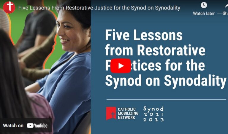 [Webinar] Five Lessons From Restorative Practices for the Synod on Synodality