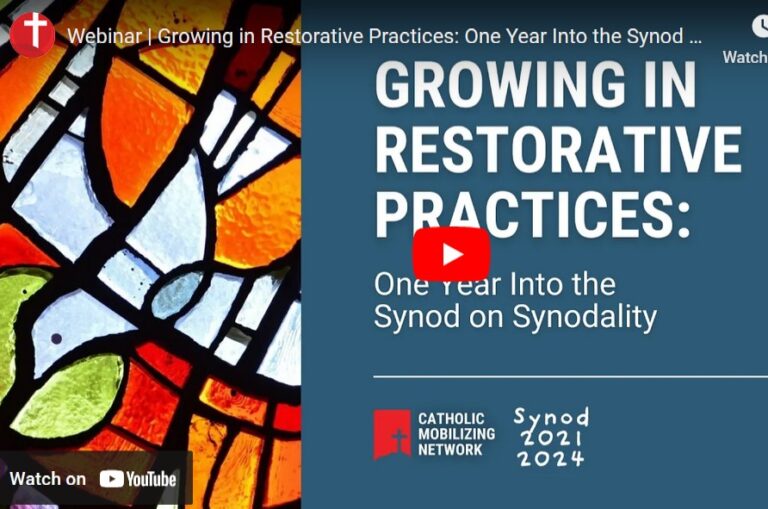 [Webinar] Growing in Restorative Practices: One Year Into the Synod on Synodality